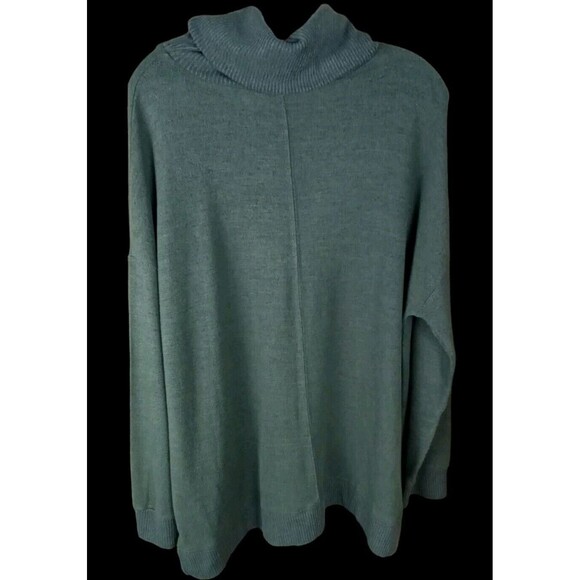 She + Sky Size 1XL Sweater Pullover Cowl Neck Green - Picture 3 of 5